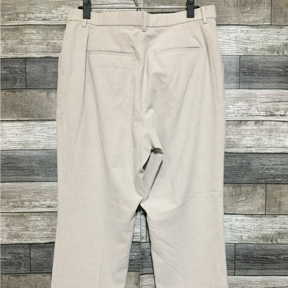 Uniqlo Straight Herringbone Pants Women’s M Cream Light Beige (Inseam 27.5) - Picture 7 of 9